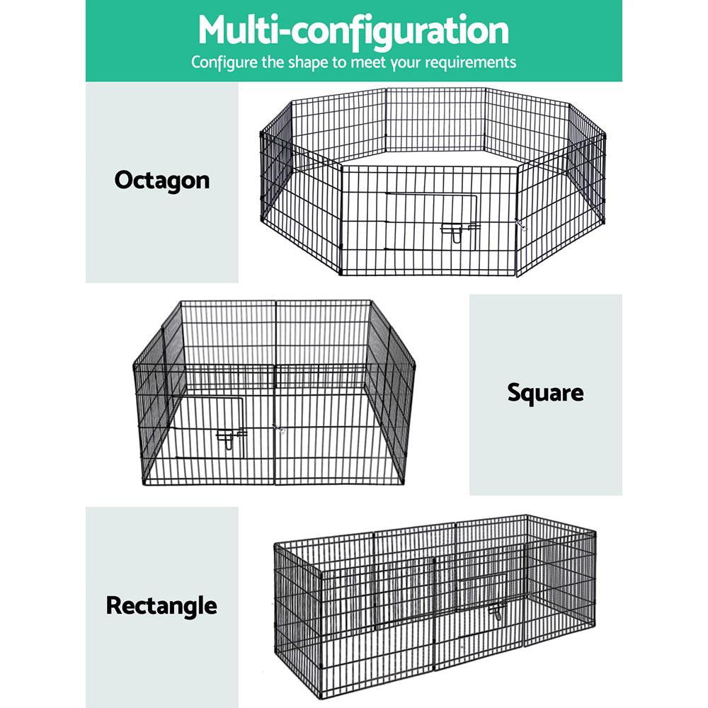 24’ 8 Panel Pet Dog Playpen Puppy Exercise Cage Enclosure Play Pen Fence Supplies Fast shipping On sale
