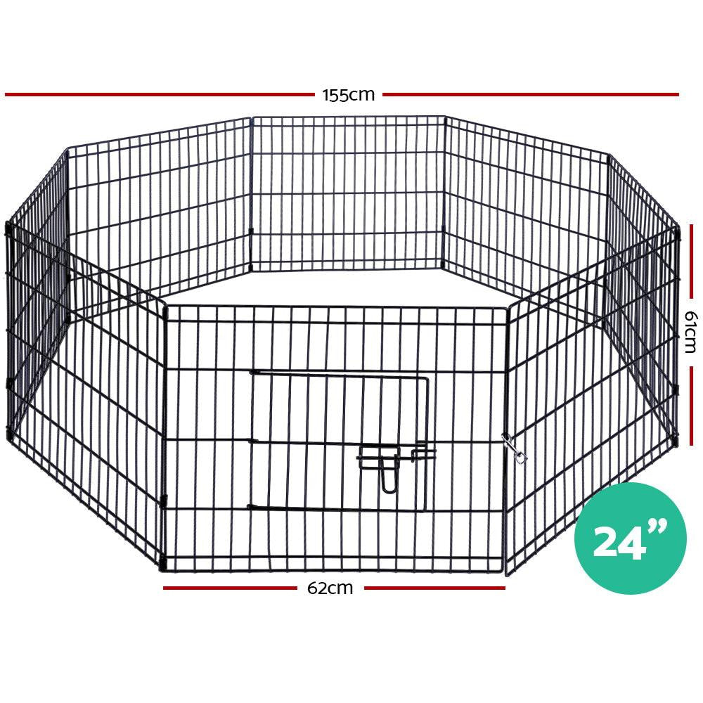 24’ 8 Panel Pet Dog Playpen Puppy Exercise Cage Enclosure Play Pen Fence Supplies Fast shipping On sale