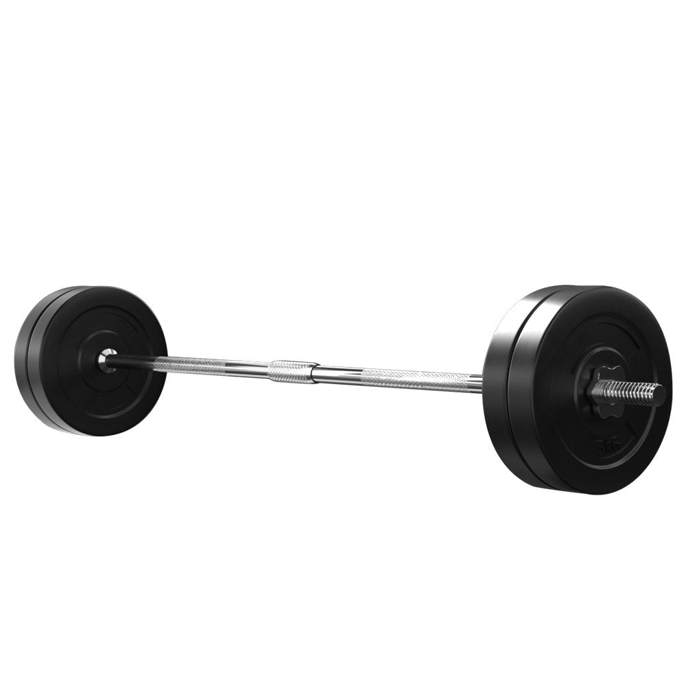 28KG Barbell Weight Set Plates Bar Bench Press Fitness Exercise Home Gym 168cm Sports & Fast shipping On sale