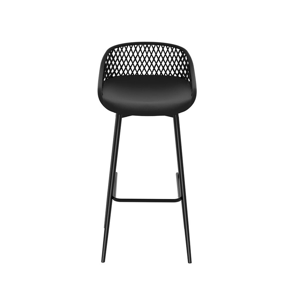 2PC Outdoor Bar Stools Plastic Metal Dining Chair Patio Furniture Garden Fast shipping On sale