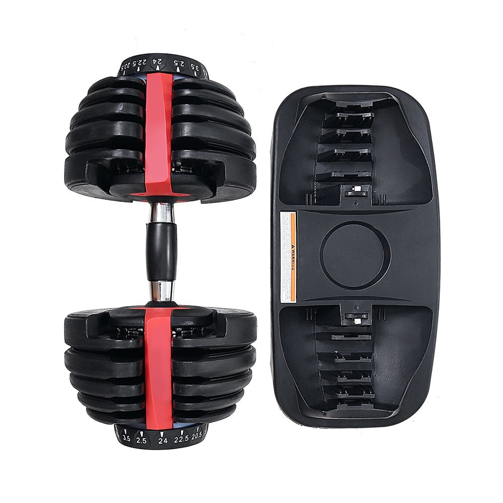 2Pcs 24kg Adjustable Dumbbell Weight Dumbbells Plates Home Gym Fitness Exercise Sports & Fast shipping On sale