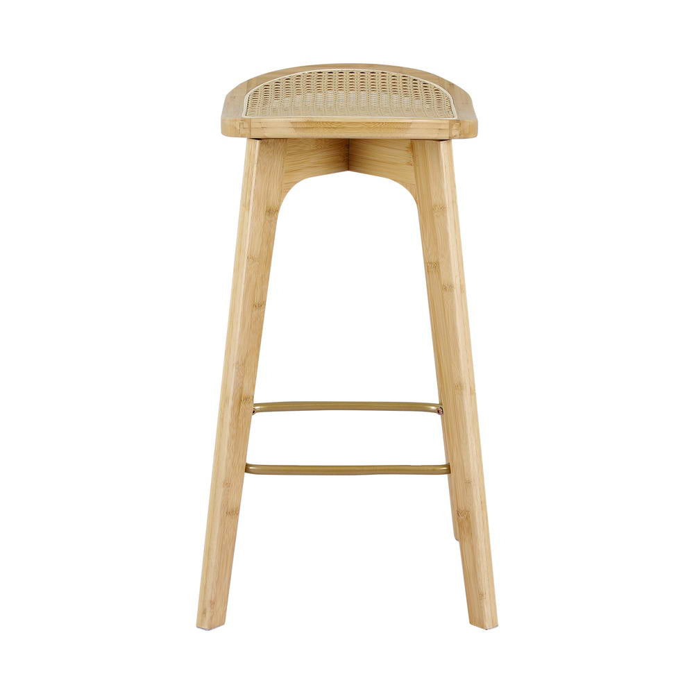 2x Bar Stools Bamboo Rattan Stool Counter Chair Kitchen Barstools Fast shipping On sale