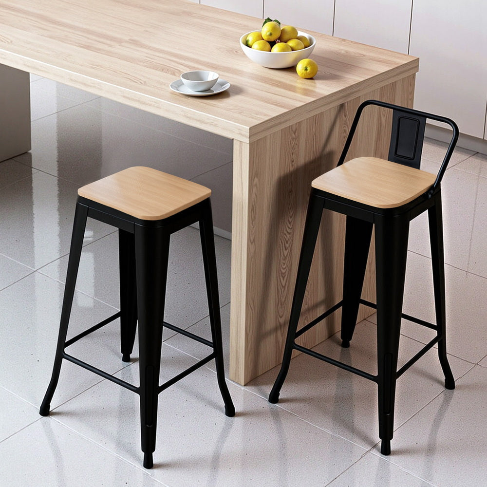 Momentous Living - 2x Bar Stools Kitchen Counter High Chair Dining ...
