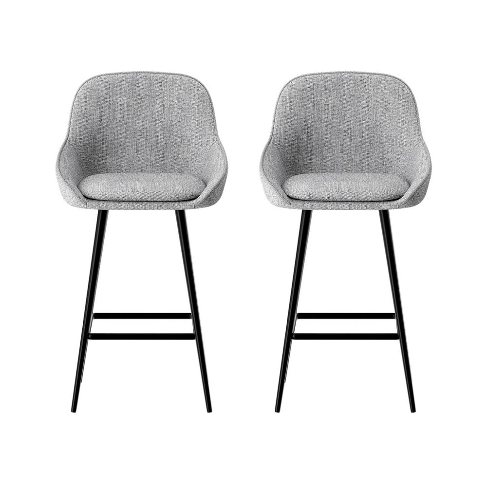 2x Bar Stools Upholstered Stool Counter Seat Kitchen Dining Chairs Fast shipping On sale