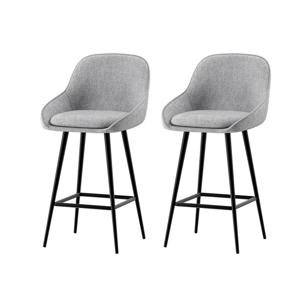 2x Bar Stools Upholstered Stool Counter Seat Kitchen Dining Chairs Fast shipping On sale