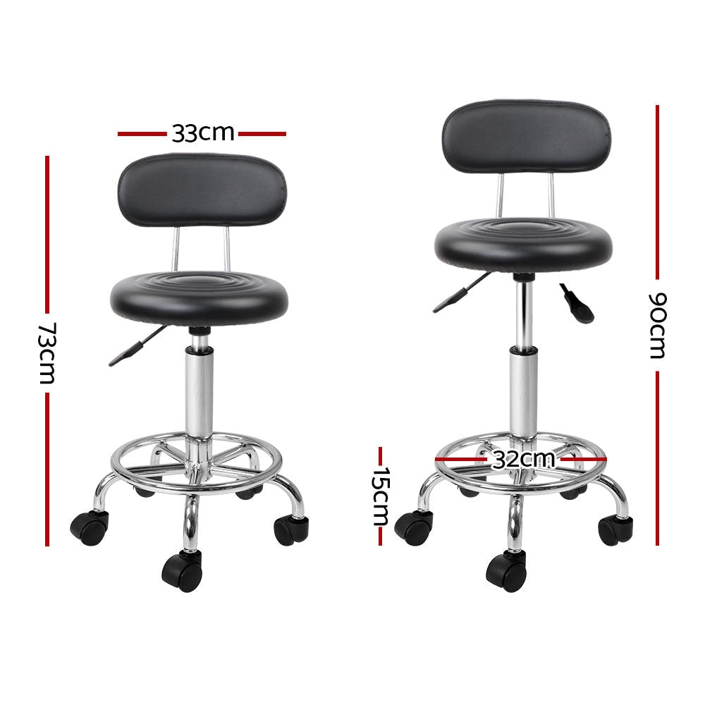 2X Salon Stool Swivel Backrest Chair Barber Hairdressing Hydraulic Height Bar Fast shipping On sale