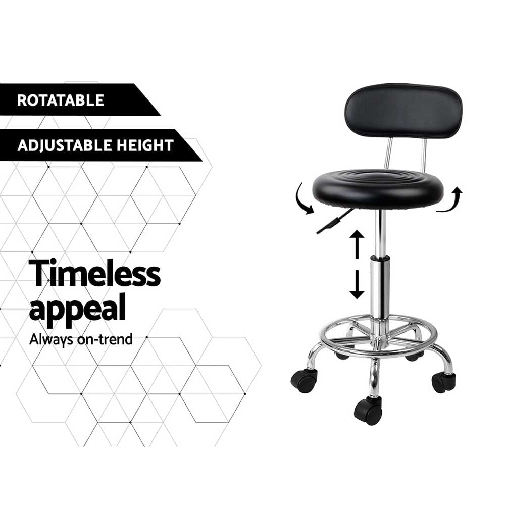 2X Salon Stool Swivel Backrest Chair Barber Hairdressing Hydraulic Height Bar Fast shipping On sale