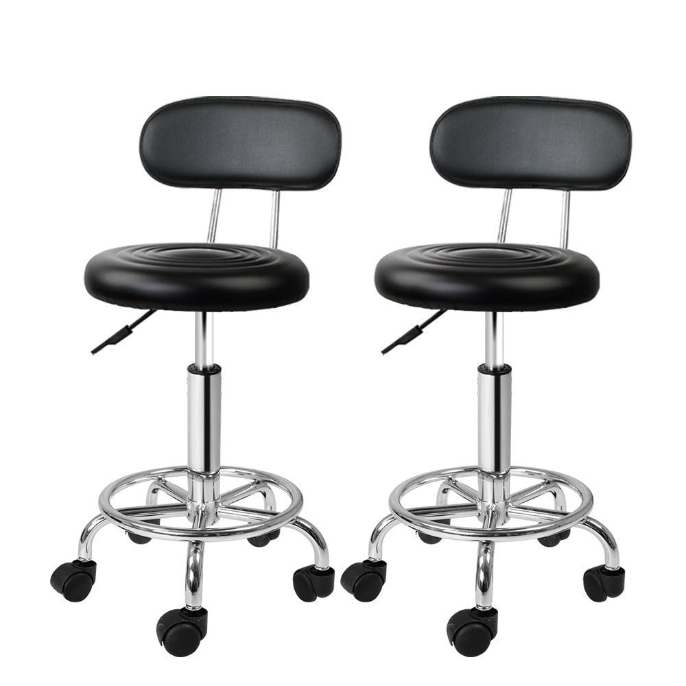 2X Salon Stool Swivel Backrest Chair Barber Hairdressing Hydraulic Height Bar Fast shipping On sale