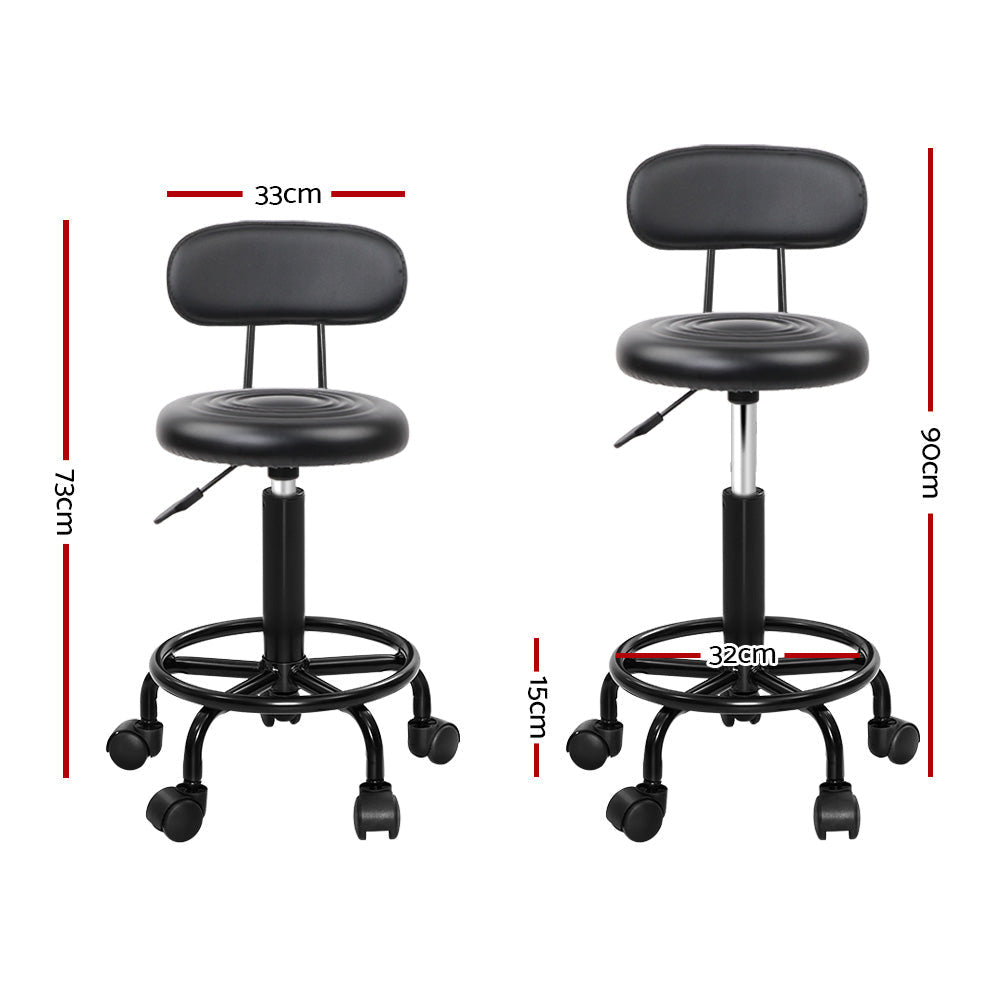 2X Salon Stool Swivel Backrest Chair Barber Hairdressing Hydraulic Lift Bar Fast shipping On sale