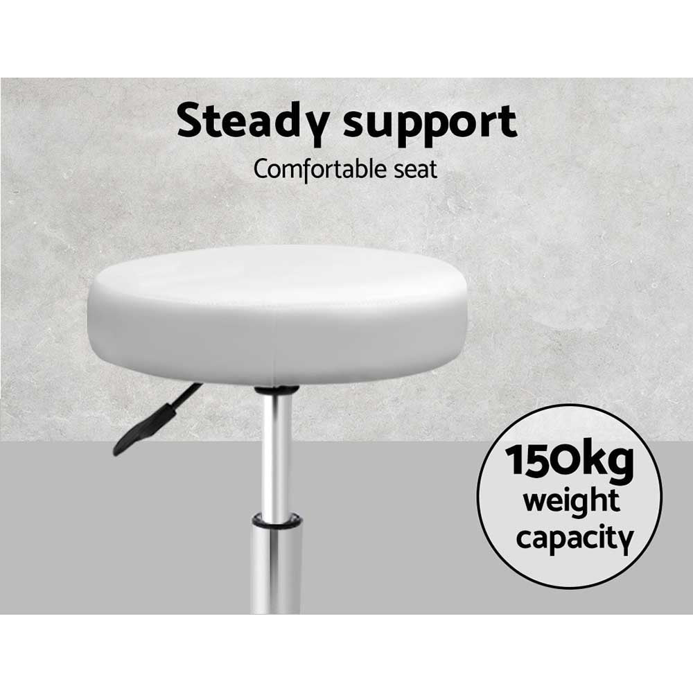 2X Salon Stool Swivel Round Barber Hair Bar Stools Hydraulic Lift White Fast shipping On sale