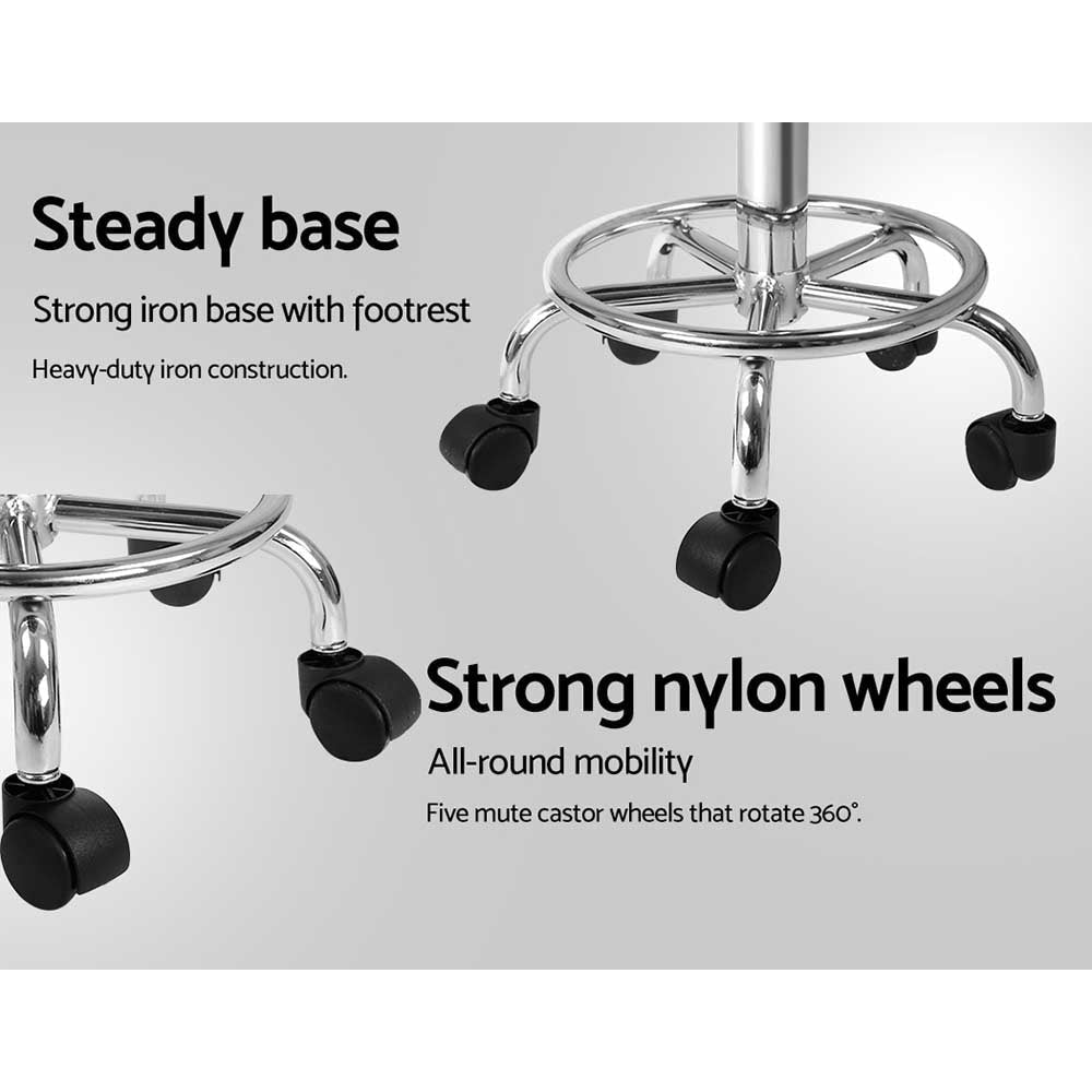 2X Salon Stool Swivel Round Barber Hair Bar Stools Hydraulic Lift White Fast shipping On sale