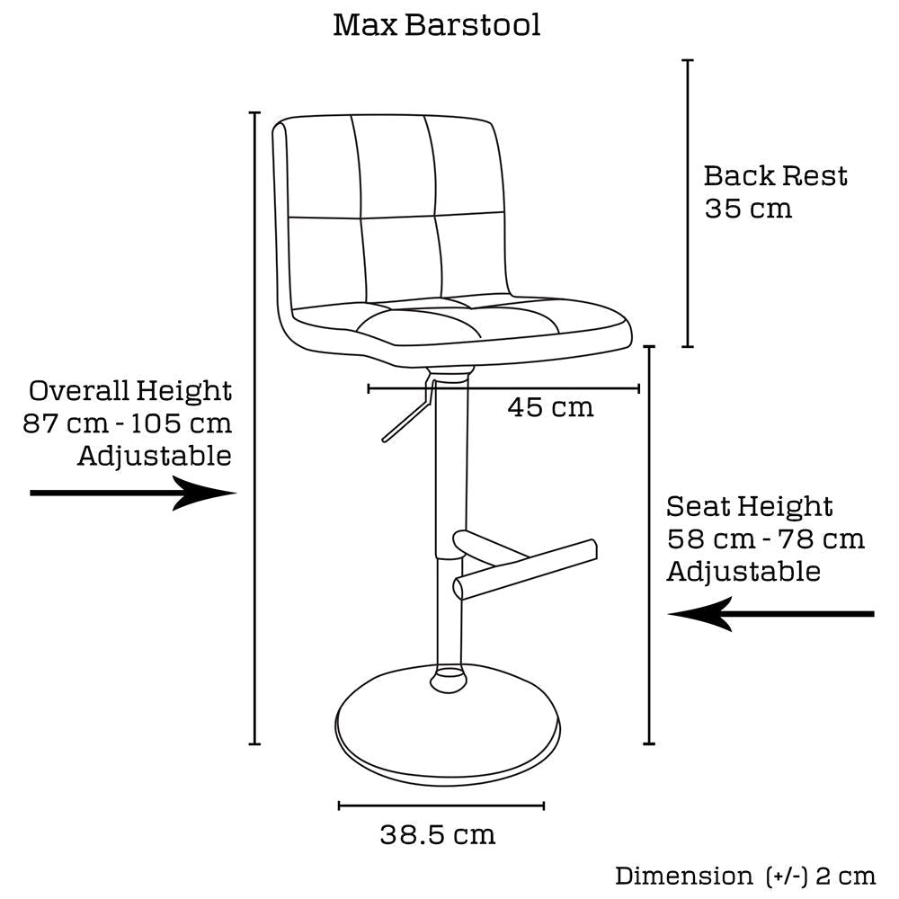 2X White Bar Stools Faux Leather Mid High Back Adjustable Crome Base Gas Lift Swivel Chairs Stool Fast shipping On sale