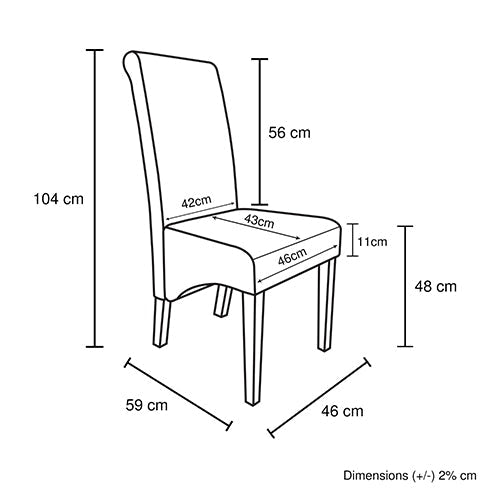 2x Wooden Frame Brown Leatherette Dining Chairs with Solid Pine Legs Chair Fast shipping On sale