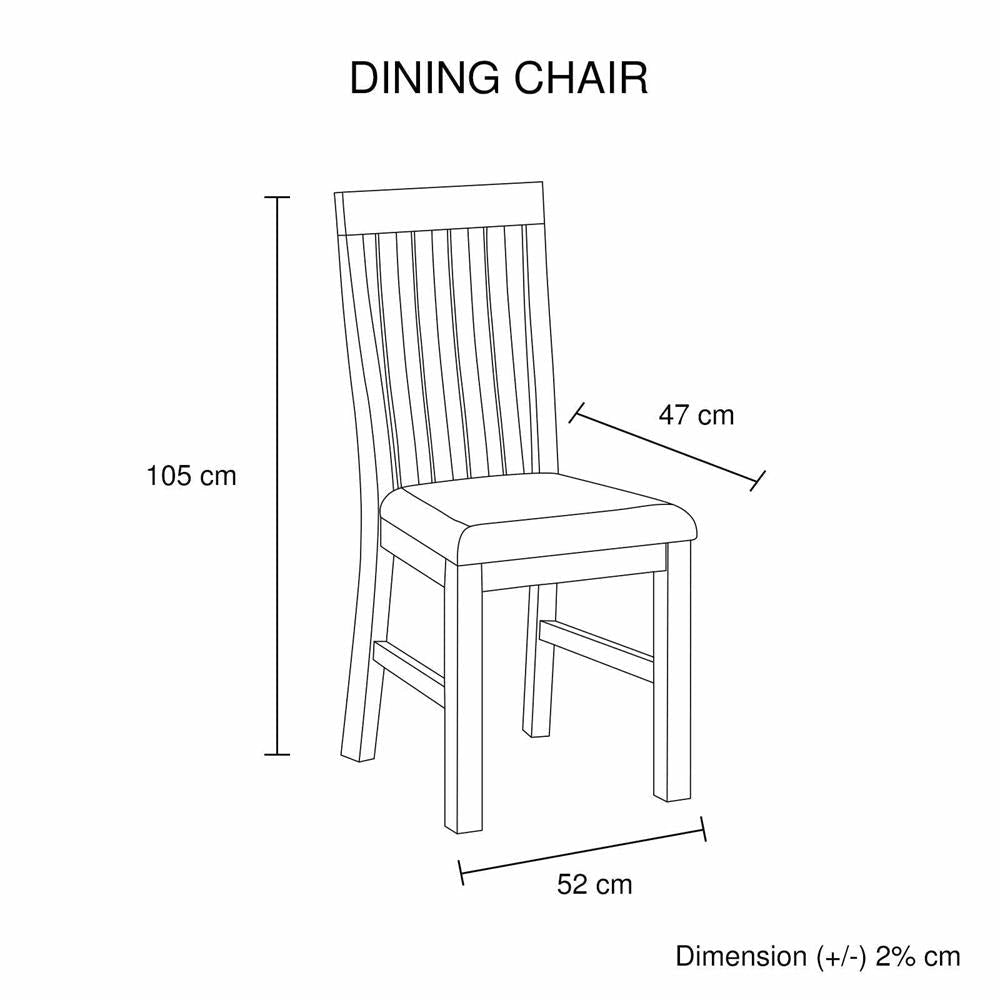 2x Wooden Frame Leatherette in Solid Acacia Wood & Veneer Dining Chairs Oak Colour Chair Fast shipping On sale