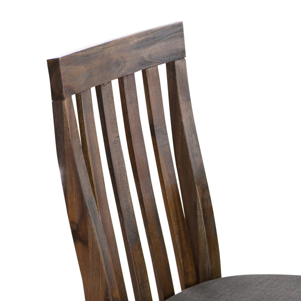 2x Wooden Frame Leatherette in Solid Wood Acacia & Veneer Dining Chairs Chocolate Colour Chair Fast shipping On sale