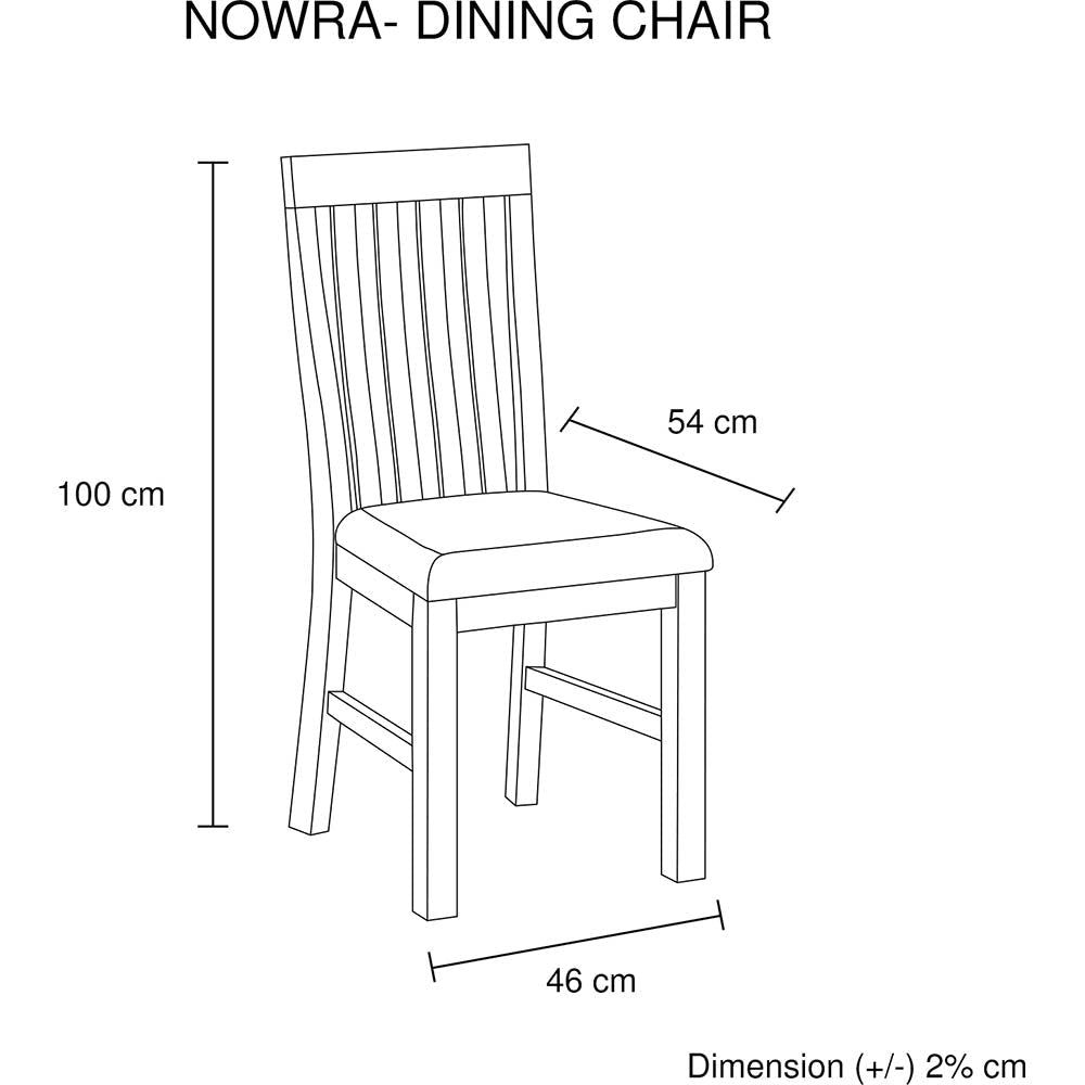 2x Wooden Frame Leatherette in Solid Wood Acacia & Veneer Dining Chairs Oak Colour Chair Fast shipping On sale