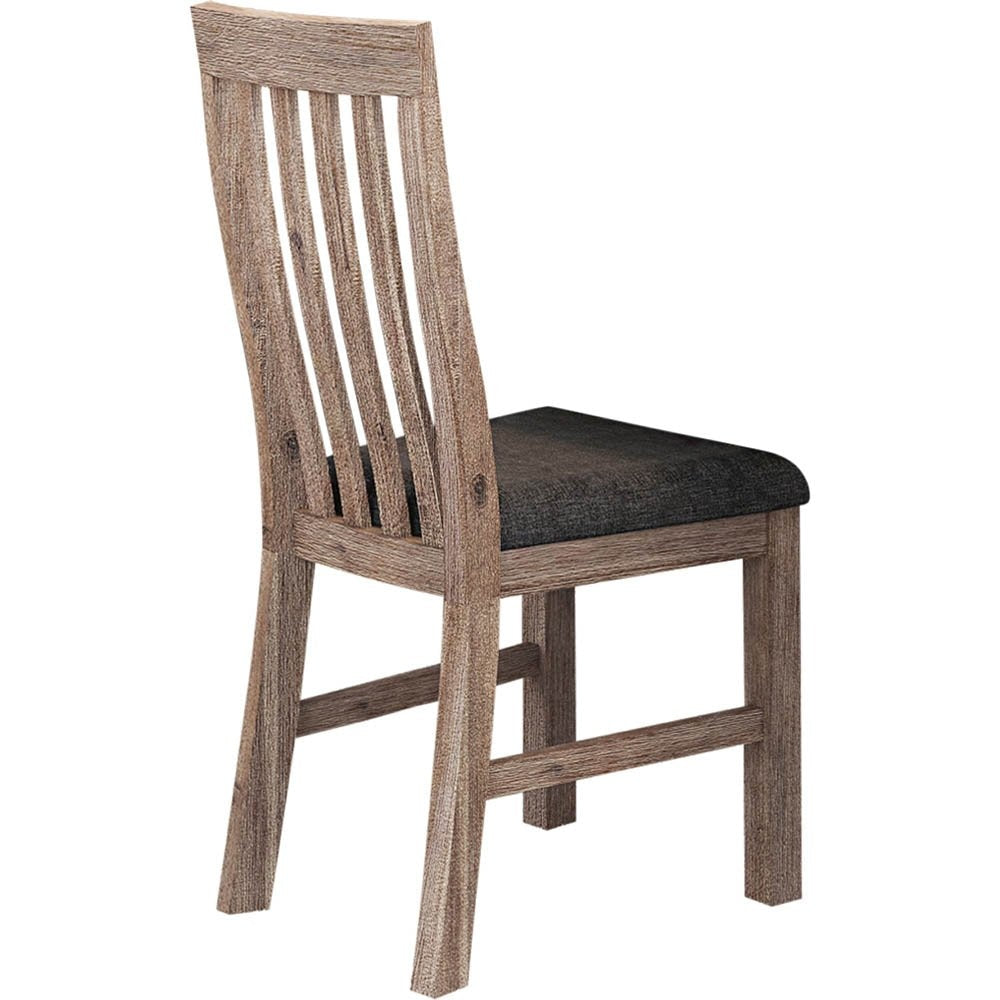 2x Wooden Frame Leatherette in Solid Wood Acacia & Veneer Dining Chairs Oak Colour Chair Fast shipping On sale