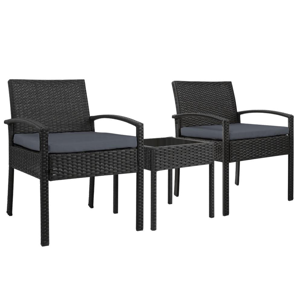 3 - piece Outdoor Set - Black Sets Fast shipping On sale