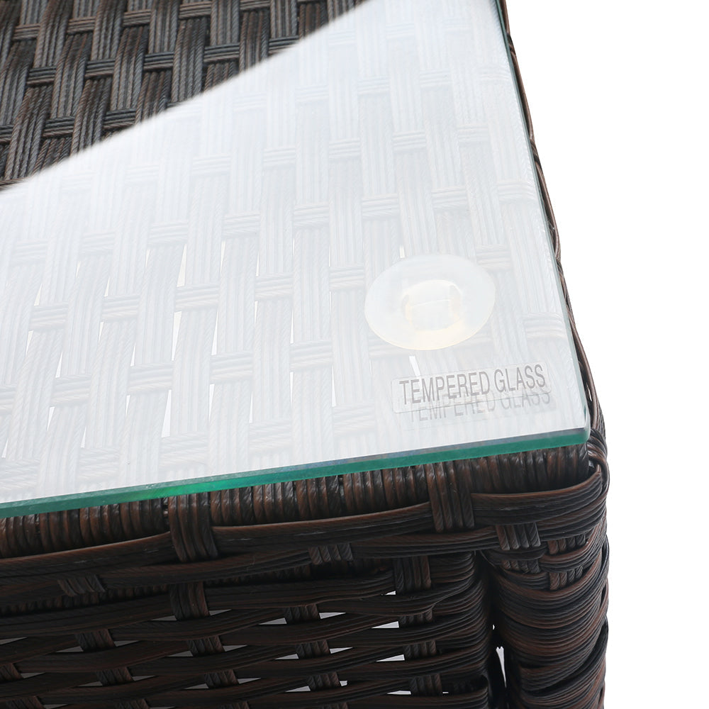 3 Piece Wicker Outdoor Furniture Set - Brown Sets Fast shipping On sale