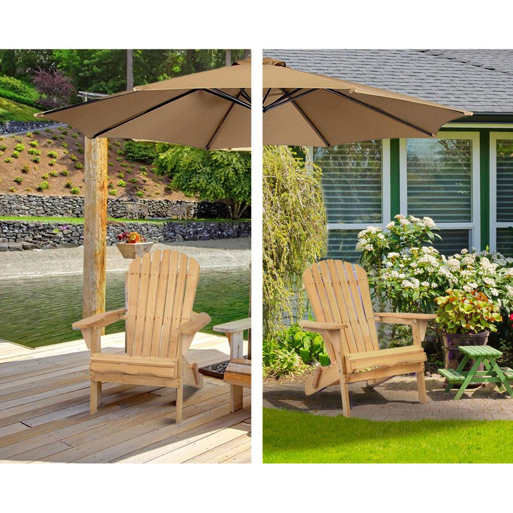 3 Piece Wooden Outdoor Beach Chair and Table Set Sets Fast shipping On sale