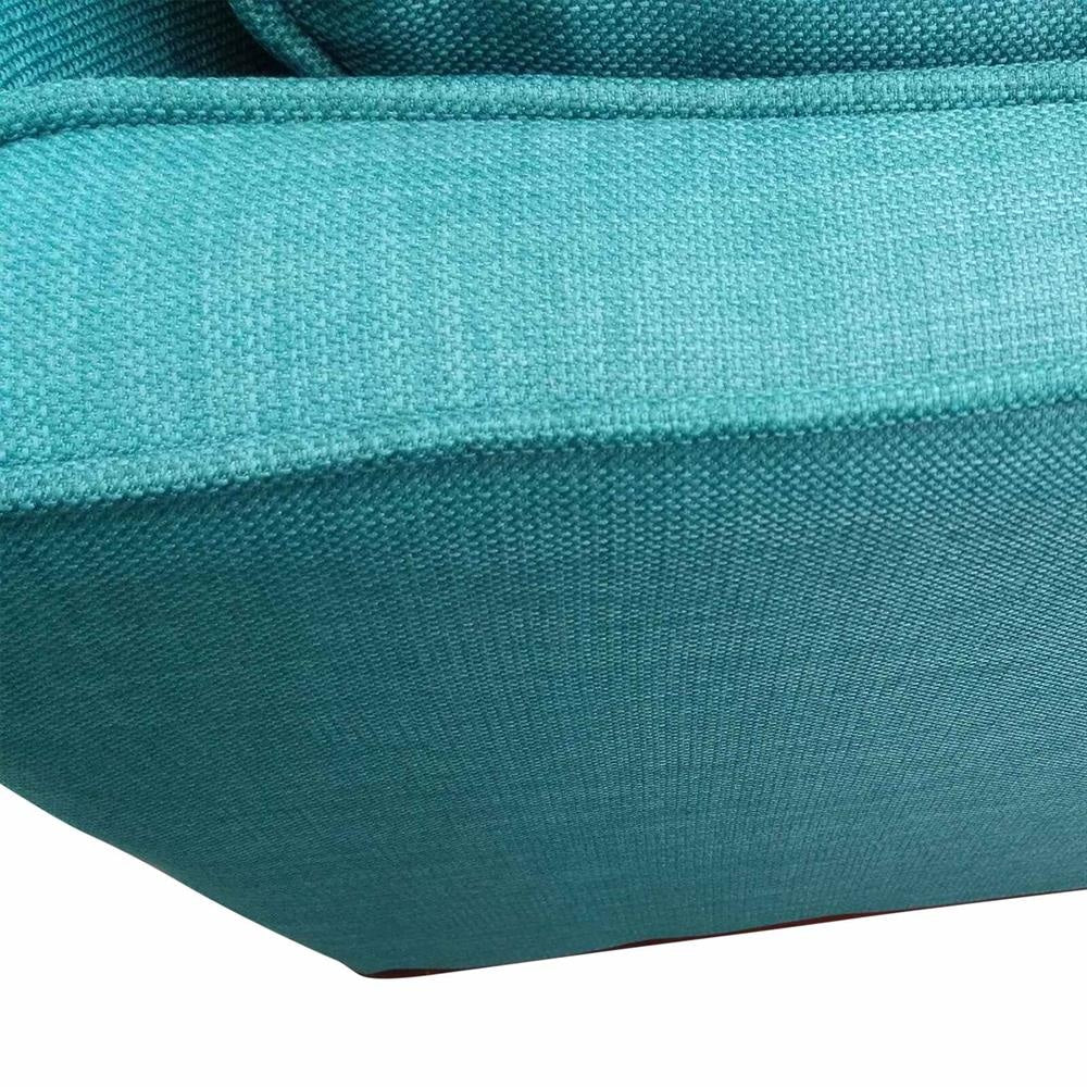 3 Seater Sofa Teal Fabric Lounge Set for Living Room Couch with Wooden Frame Fast shipping On sale