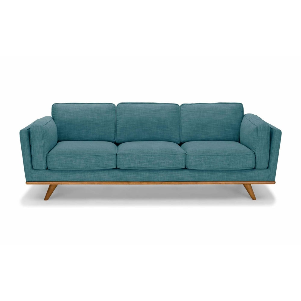 3 Seater Sofa Teal Fabric Lounge Set for Living Room Couch with Wooden Frame Fast shipping On sale