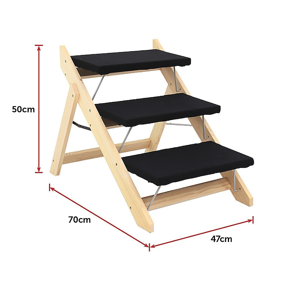 3 Steps Portable Dog Cat Pet Stairs Supplies Fast shipping On sale