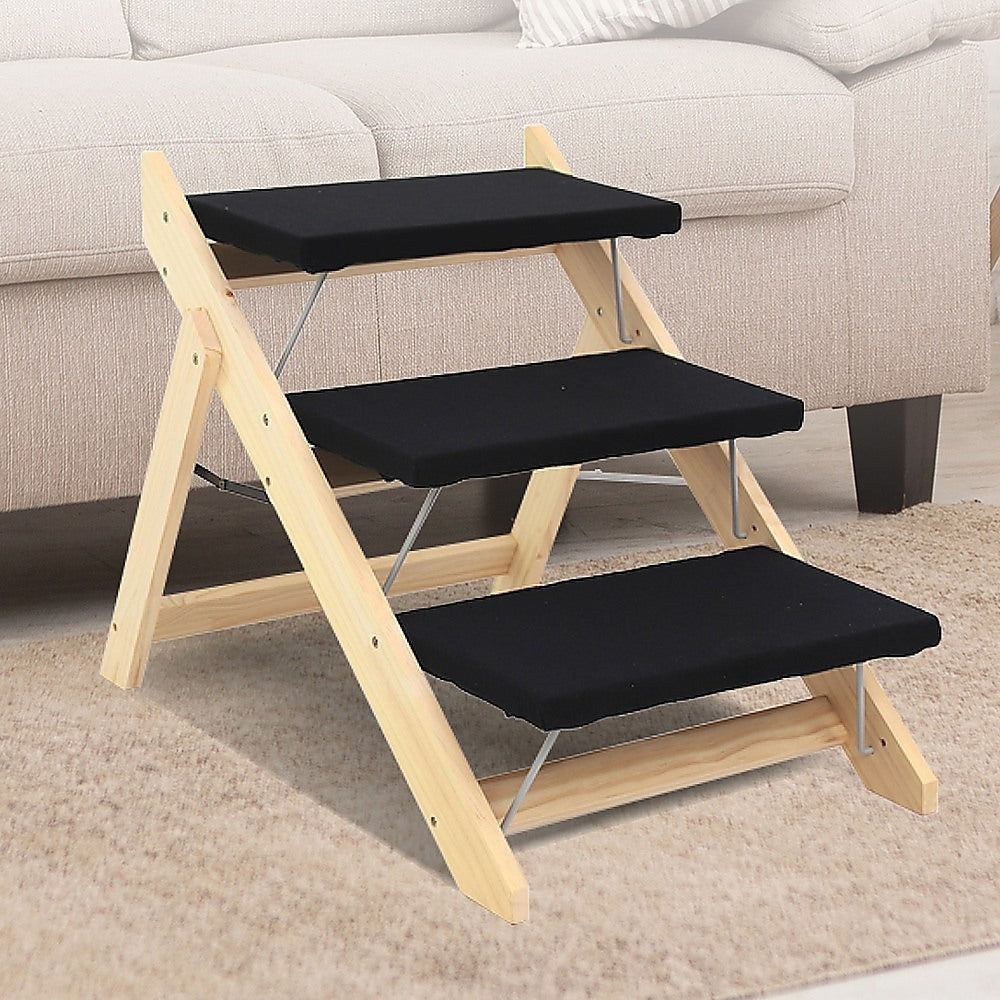 3 Steps Portable Dog Cat Pet Stairs Supplies Fast shipping On sale