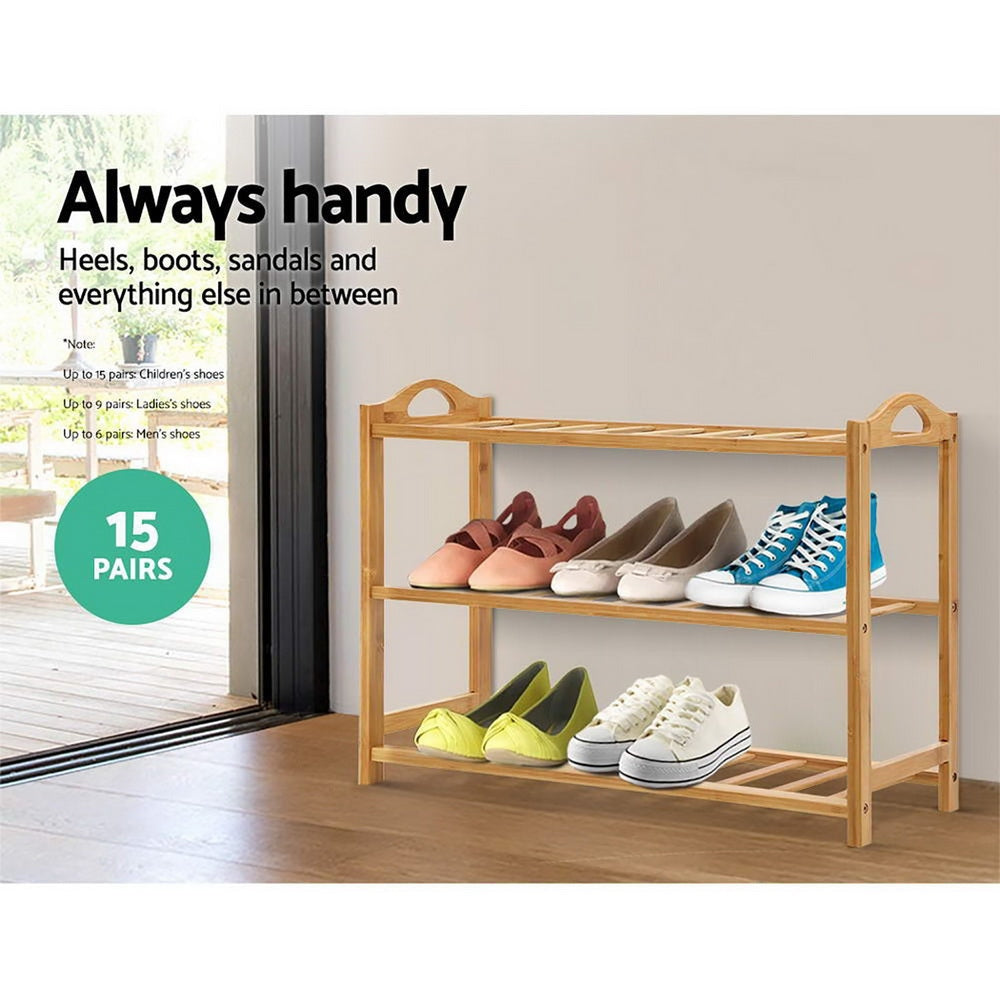 3 Tiers Bamboo Shoe Rack Storage Organiser Wooden Shelf Stand Shelves Cabinet Fast shipping On sale