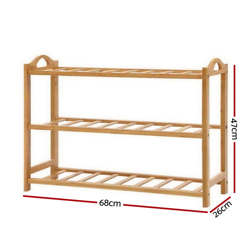 3 Tiers Bamboo Shoe Rack Storage Organiser Wooden Shelf Stand Shelves Cabinet Fast shipping On sale