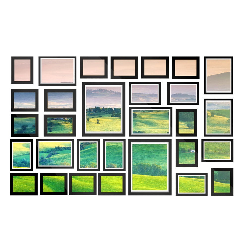 30 PCS Photo Frame Set Wall Hanging Collage Picture Frames Home Decor Gift Black Fast shipping On sale