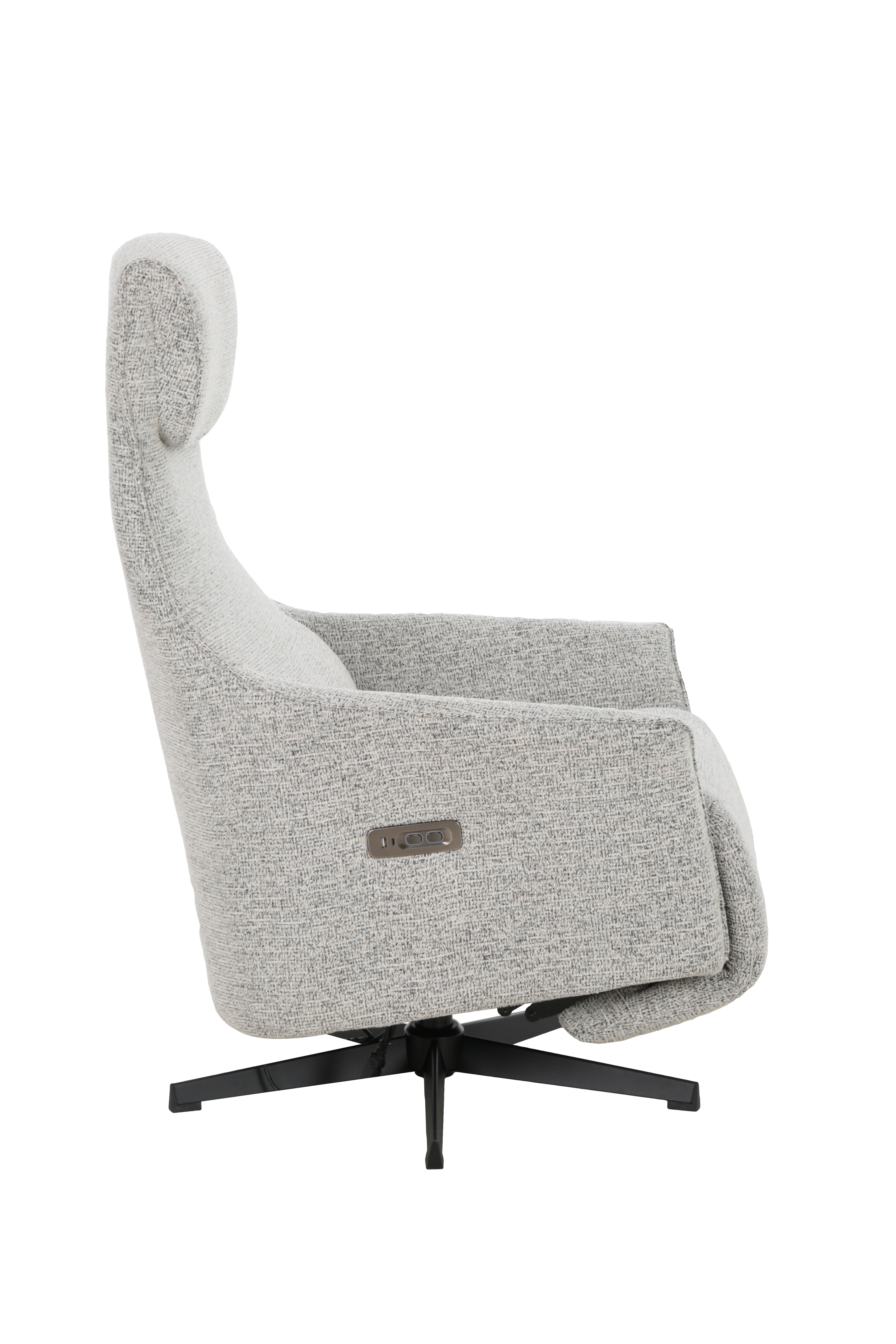 Fabric Electric Recliner Relaxing Lounge Accent Armchair With Massage - Light Grey Chair Fast shipping On sale