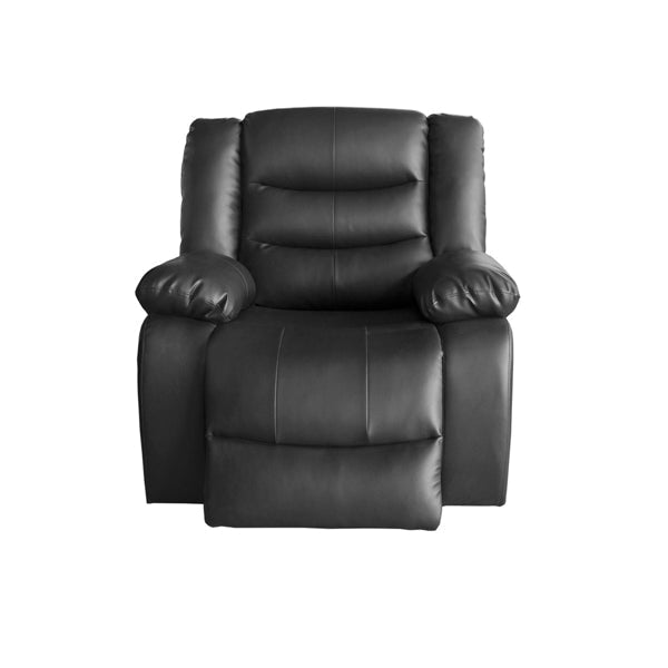 3 + 2 + 1 Seater Recliner Sofa In Faux Leather Lounge Couch in Black Chair Fast shipping On sale