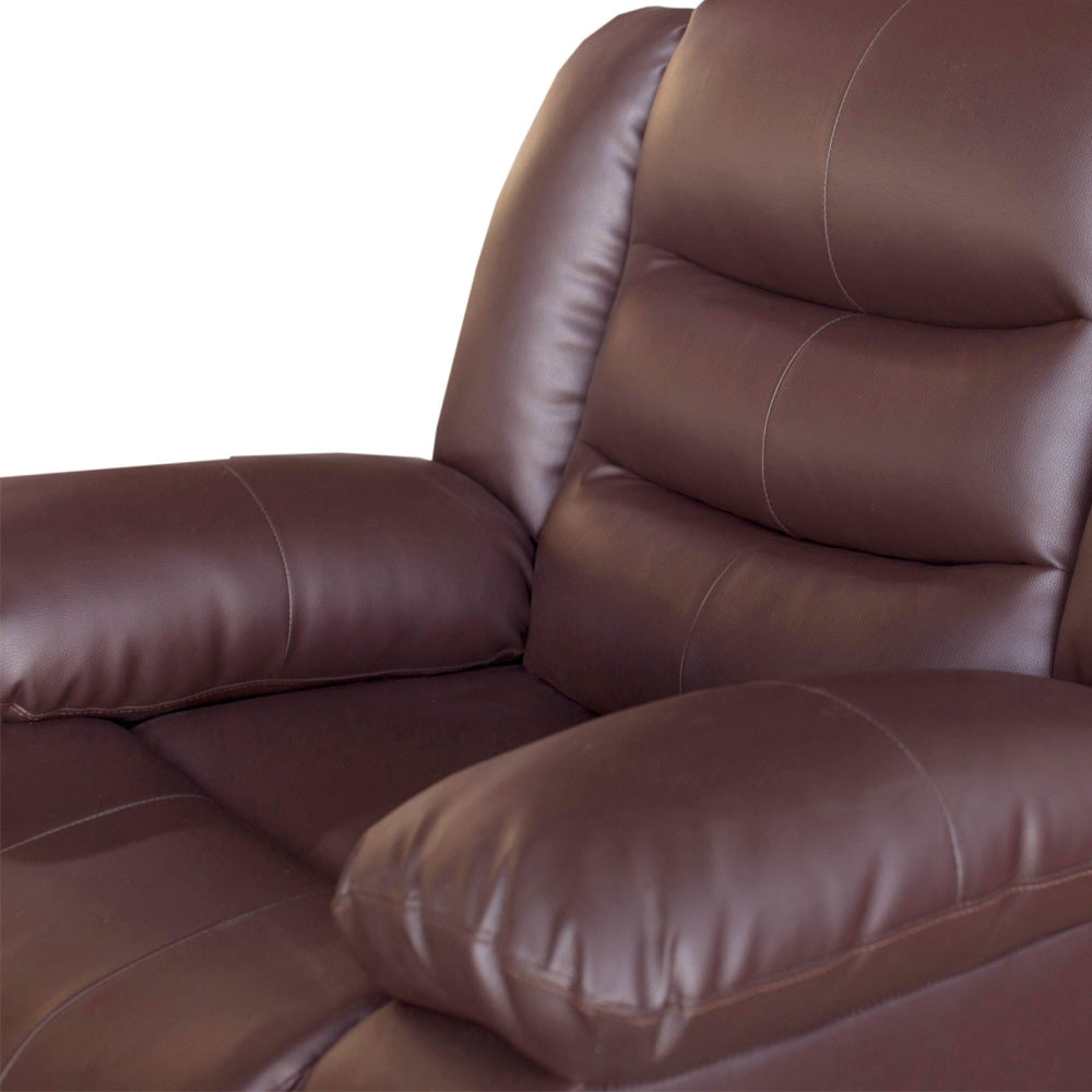 3 + 2 + 1 Seater Recliner Sofa In Faux Leather Lounge Couch in Brown Chair Fast shipping On sale
