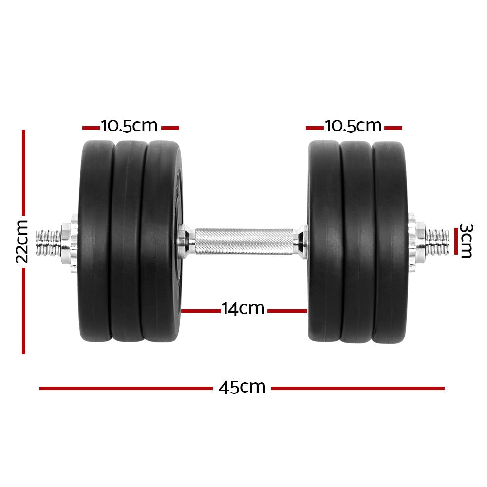 35kg Dumbbells Dumbbell Set Weight Plates Home Gym Fitness Exercise Sports & Fast shipping On sale