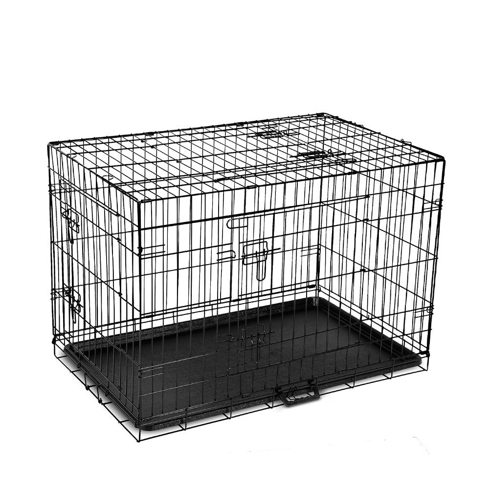 36inch Pet Dog Cat Fold Down Large Cage - Black Supplies Fast shipping On sale