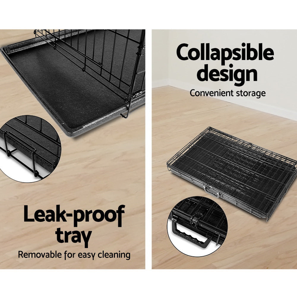 36inch Pet Dog Cat Fold Down Large Cage - Black Supplies Fast shipping On sale