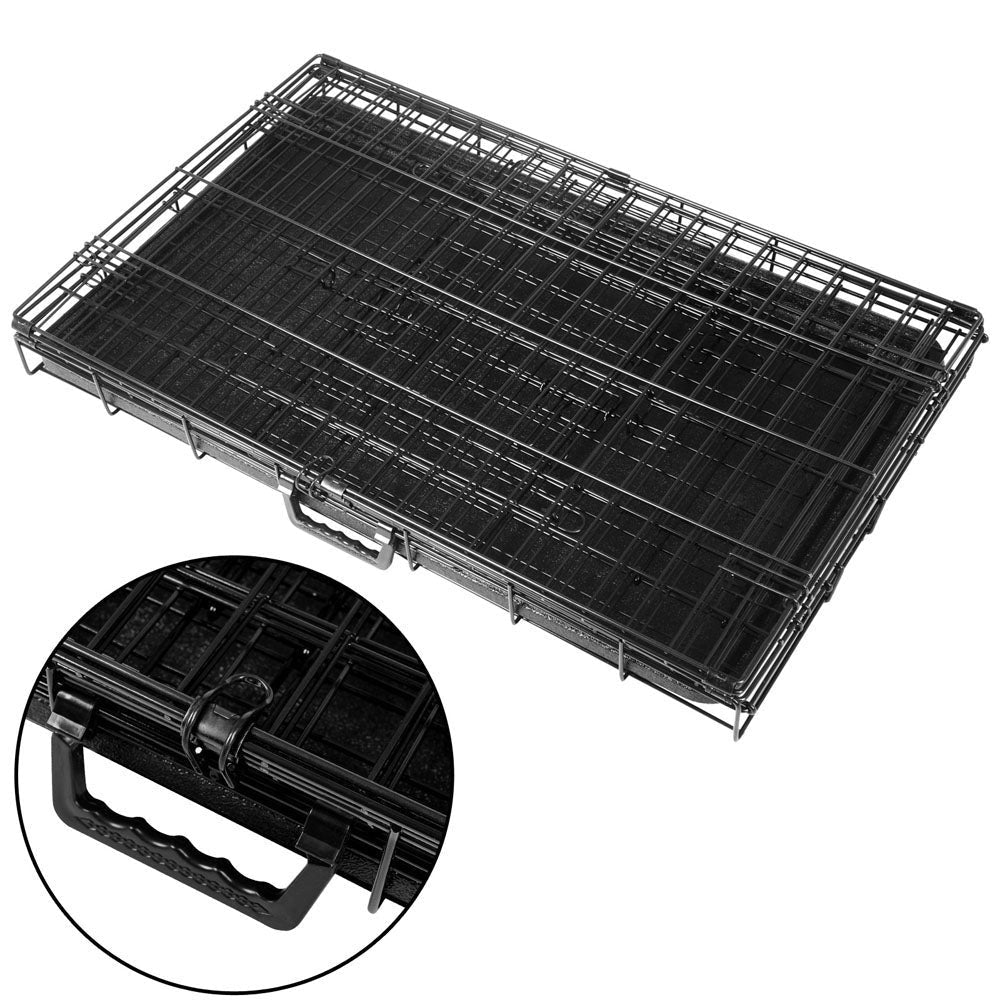 36inch Pet Dog Cat Fold Down Large Cage - Black Supplies Fast shipping On sale