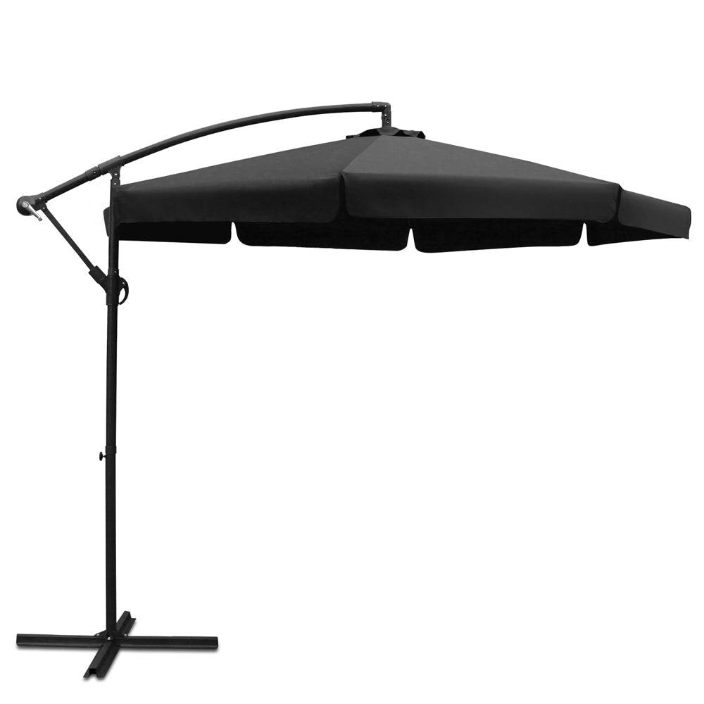 3M Outdoor Umbrella - Black Patio Umbrellas Fast shipping On sale