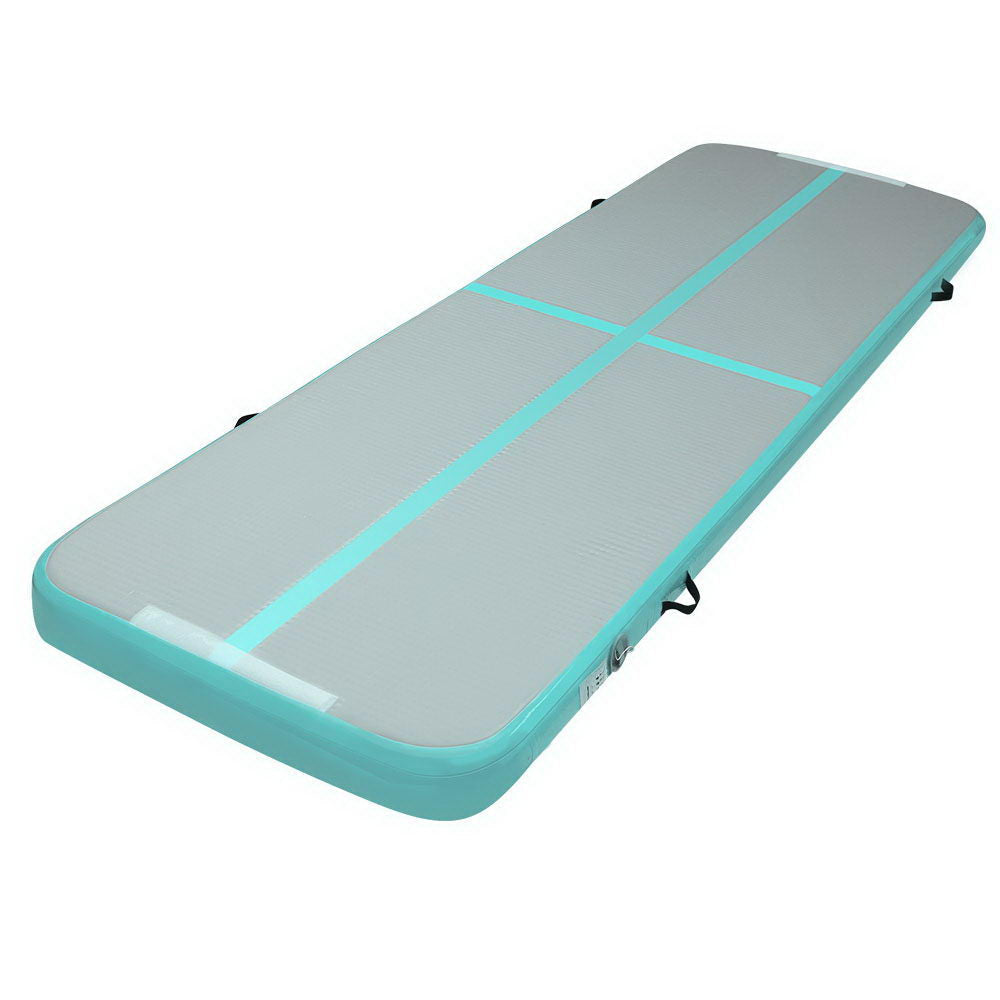 3m x 1m Air Track Mat Gymnastic Tumbling Mint Green and Grey Sports & Fitness Fast shipping On sale