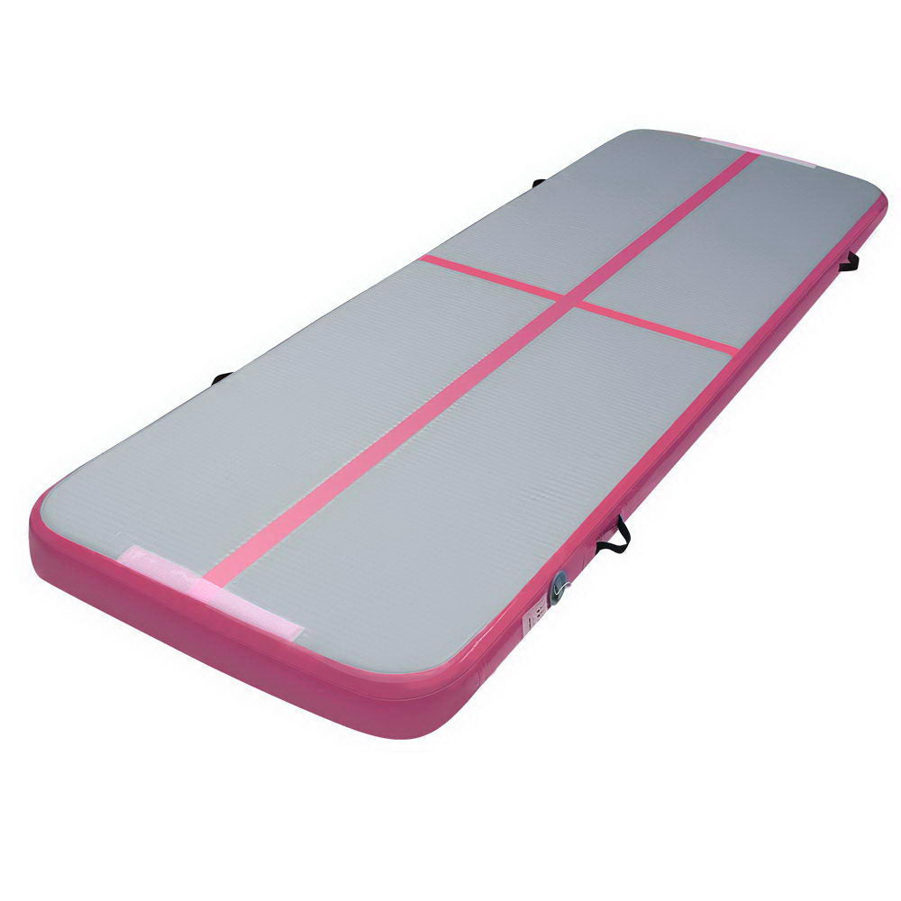 3m x 1m Air Track Mat Gymnastic Tumbling Pink and Grey Sports & Fitness Fast shipping On sale
