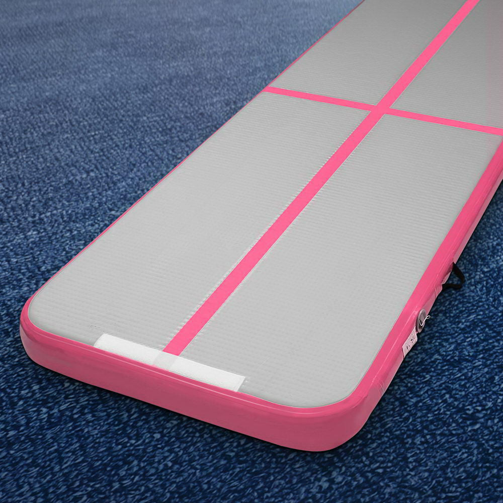 3m x 1m Air Track Mat Gymnastic Tumbling Pink and Grey Sports & Fitness Fast shipping On sale