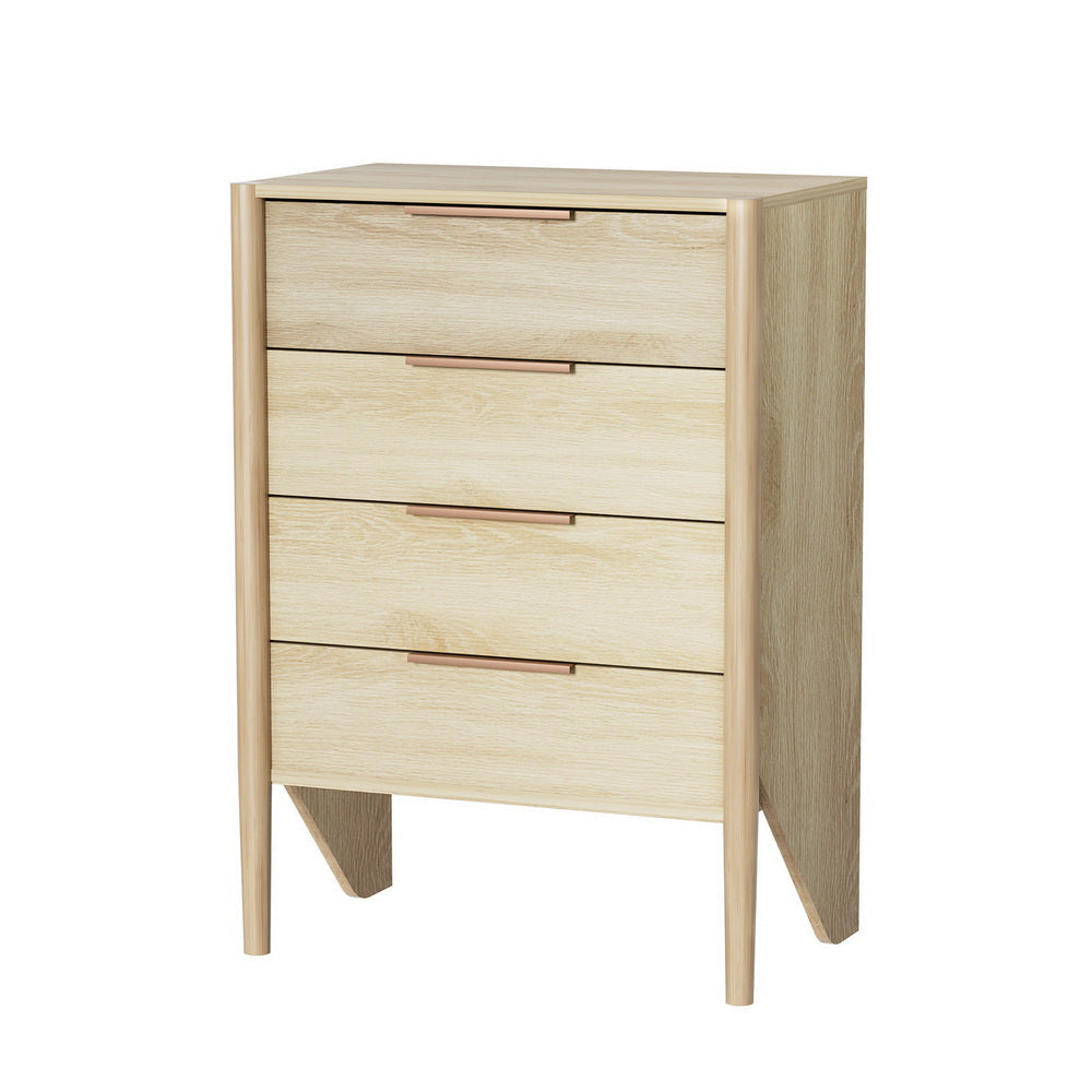 4 Chest of Drawers - INEZ Oak Of Fast shipping On sale