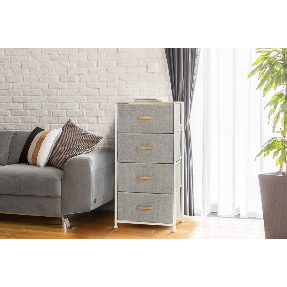 4 Drawer Storage Chest Beige Of Drawers Fast shipping On sale
