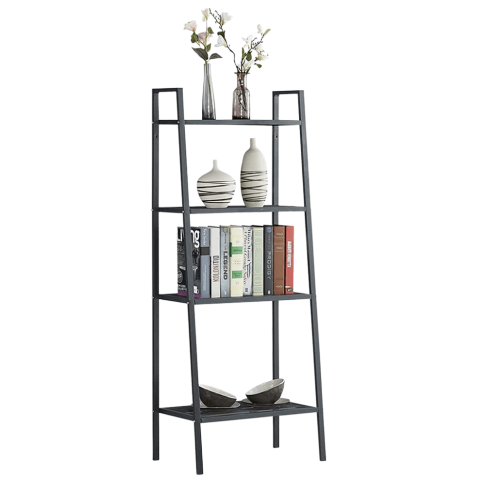 4 Tier Ladder Shelf (Black) Bookcase Fast shipping On sale