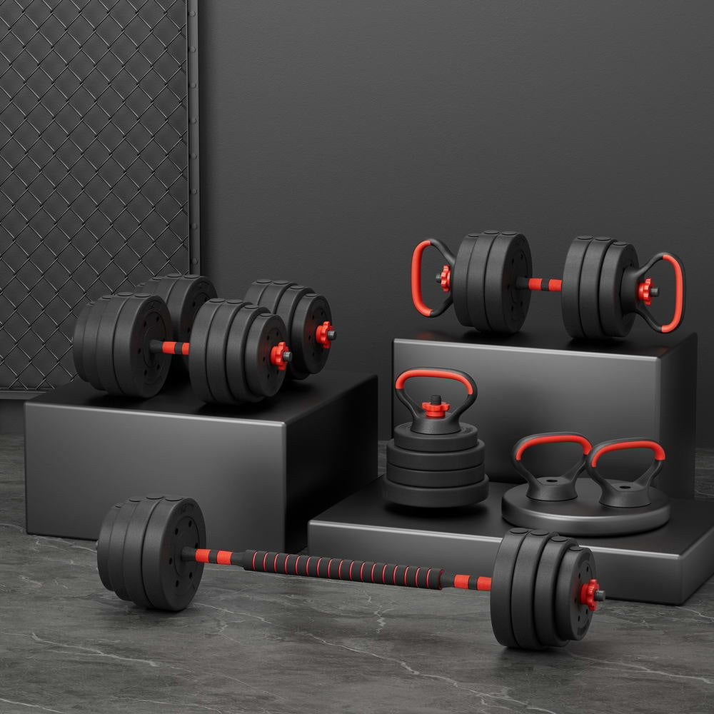 40kg Adjustable Dumbbells Set Kettle Bell Weight Plates Barbells Gym Sports & Fitness Fast shipping On sale