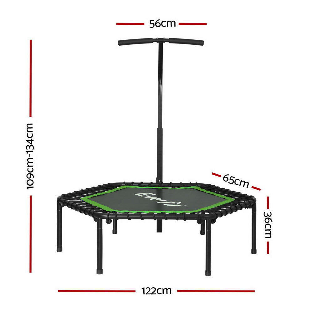 48inch Hexagon Trampoline Kids Exercise Adjustable Handrail Green Sports & Fitness Fast shipping On sale