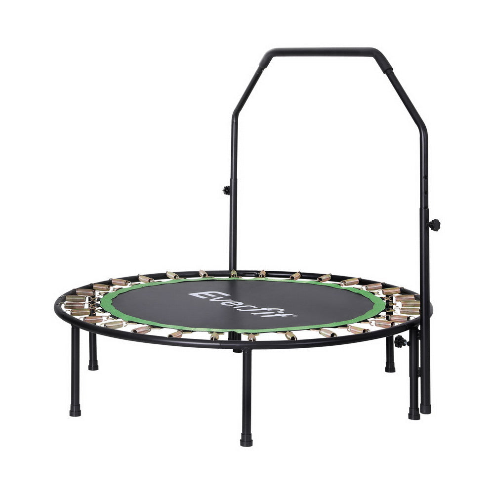 48inch Round Trampoline Kids Exercise Fitness Adjustable Handrail Green Sports & Fast shipping On sale