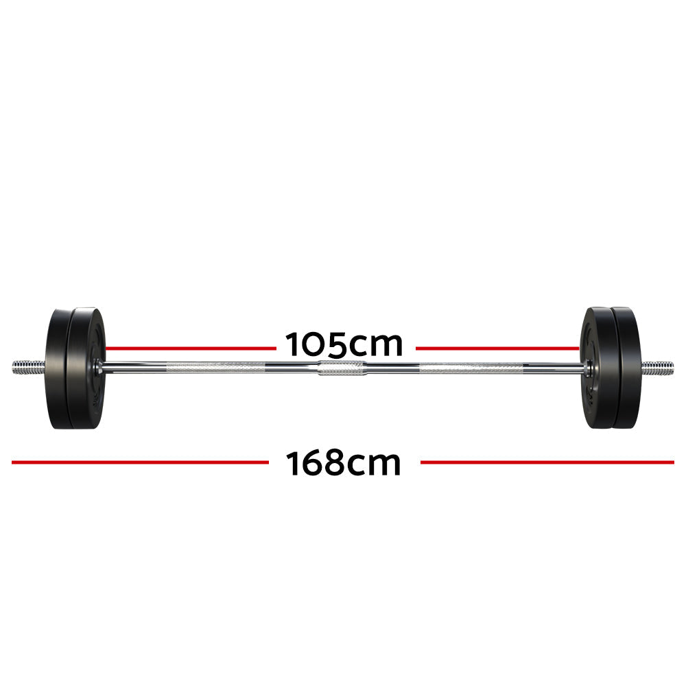 48KG Barbell Weight Set Plates Bar Bench Press Fitness Exercise Home Gym 168cm Sports & Fast shipping On sale