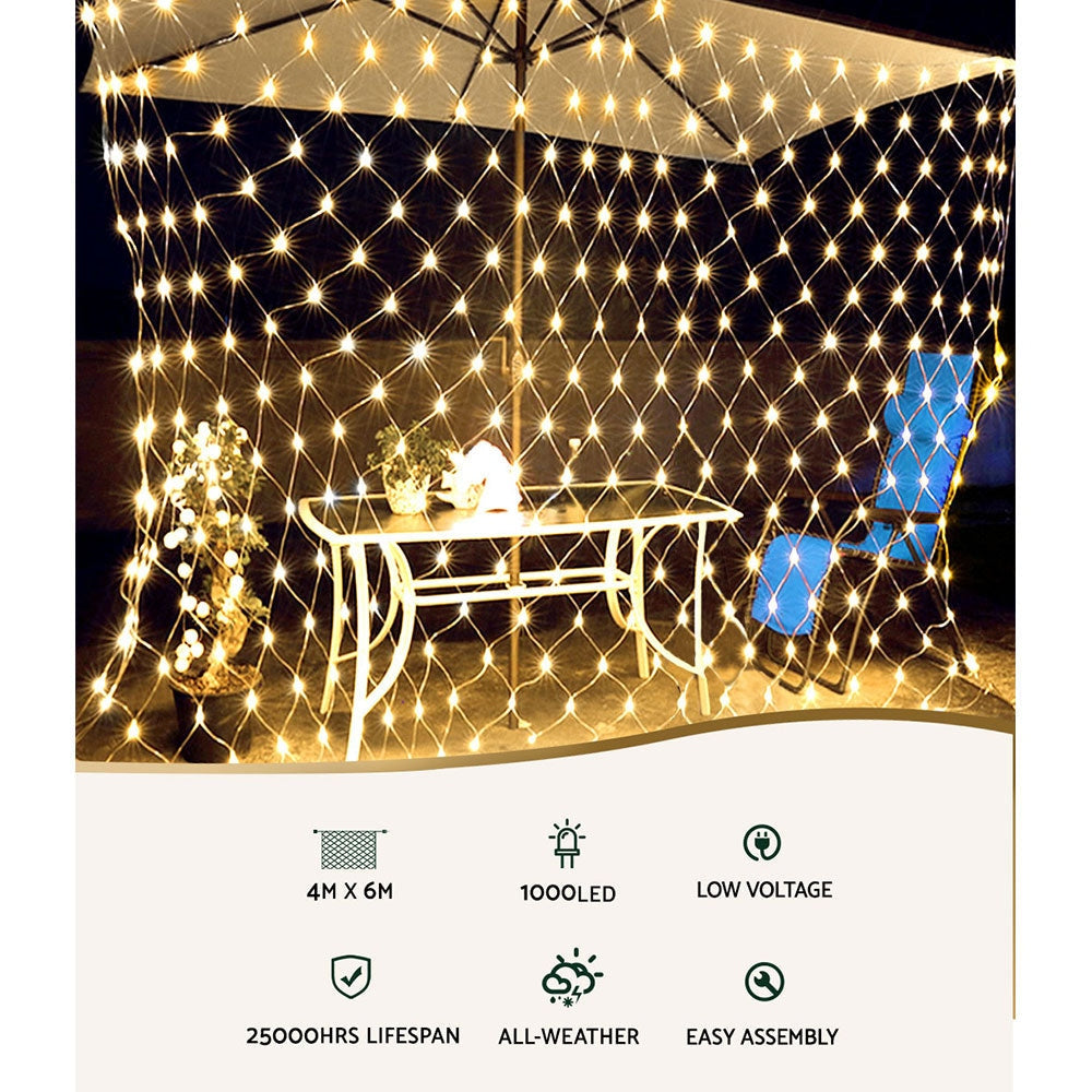4mx6m Christmas Net Mesh Lights 1000LED String Fairy Party Wedding Fast shipping On sale